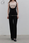 SWAYING/KNIT contrasting color silk tank vest SW23SS1T29 PS59